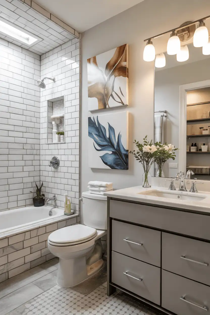 20 DIY Wall Art Ideas 12 Bathroom Wall Decor