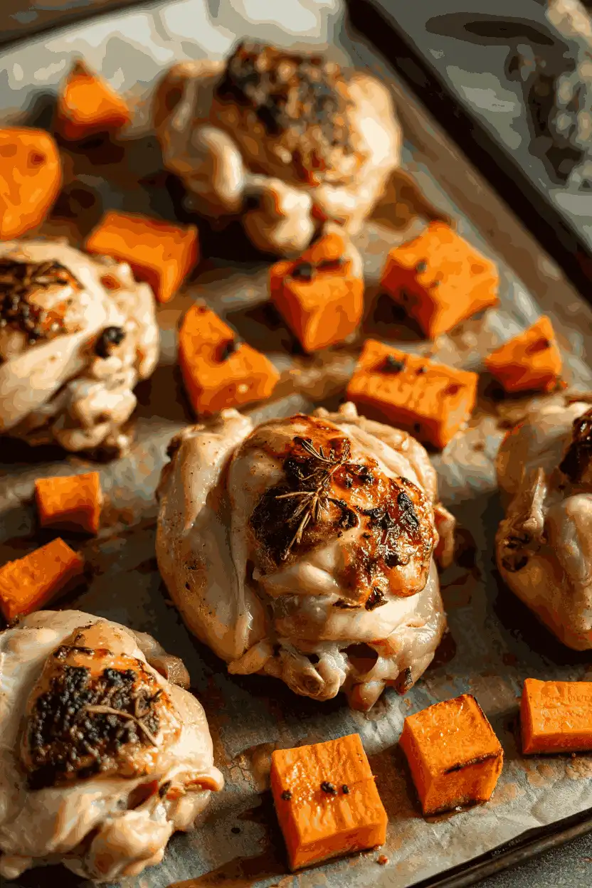 Chicken and Sweet Potato Sheet Pan