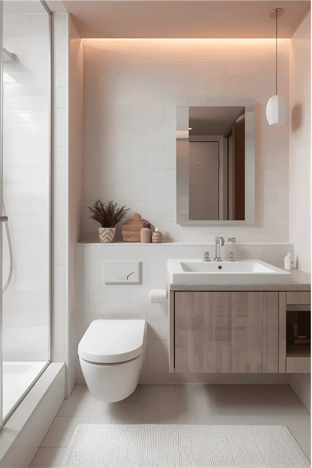 20 Modern Bathroom Ideas 12 Compact Wall Mounted Toilet for More Floor Space