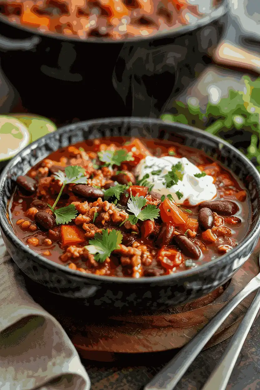 Dinner Recipes Ideas Ground Turkey Chili with Beans