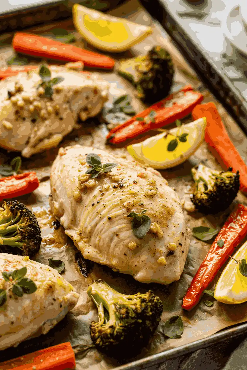 Lemon Garlic Chicken with Roasted Vegetables