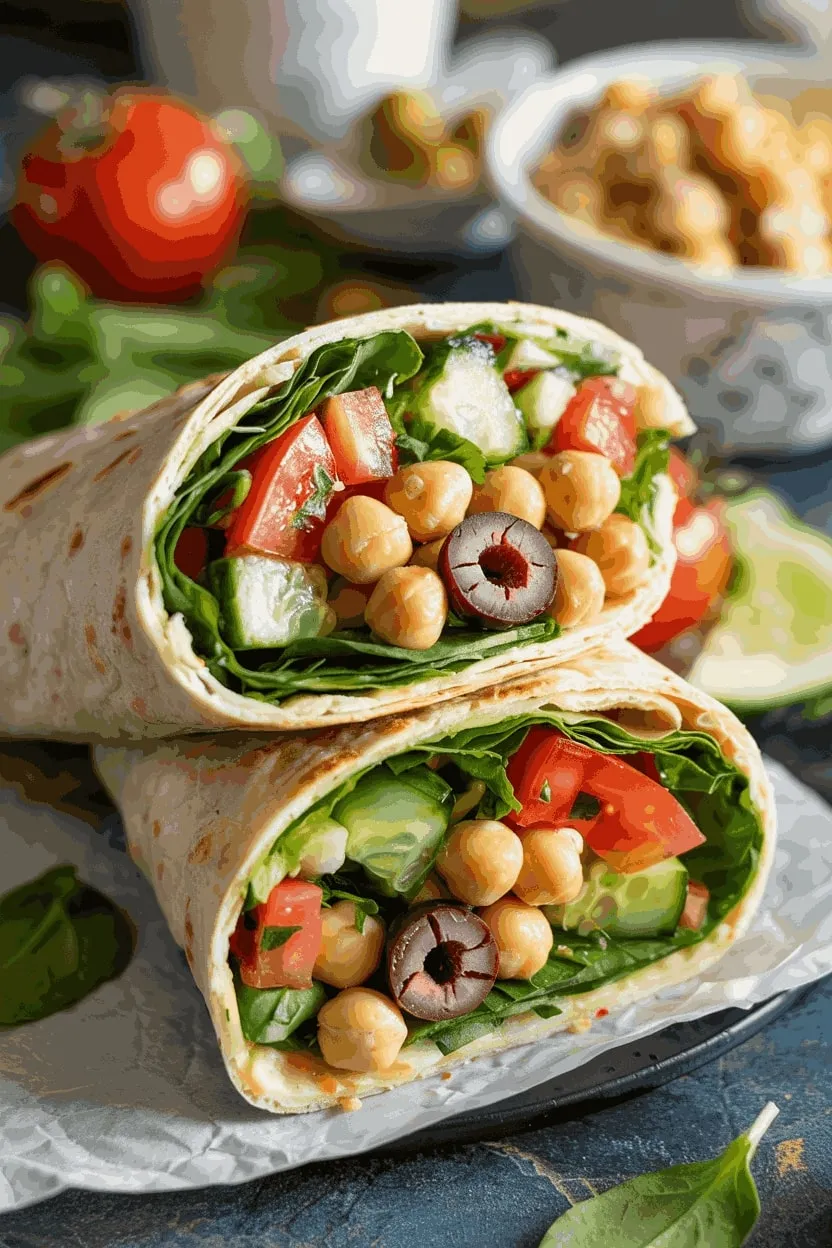 15 Quick and Healthy Lunch Ideas 1 Mediterranean Chickpea Salad Wrap