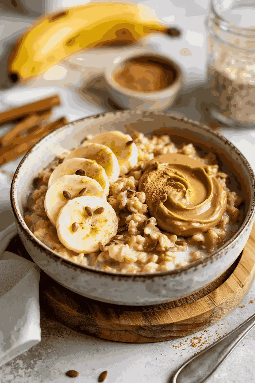 15 Healthy Breakfast Ideas 7 Oatmeal with Banana and Peanut Butter