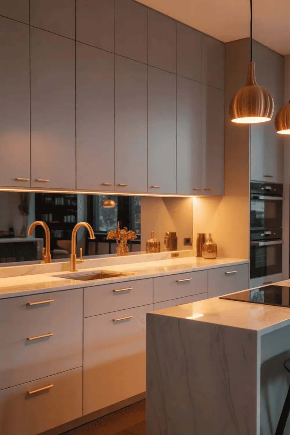 Reflective or Metallic kitchen decor