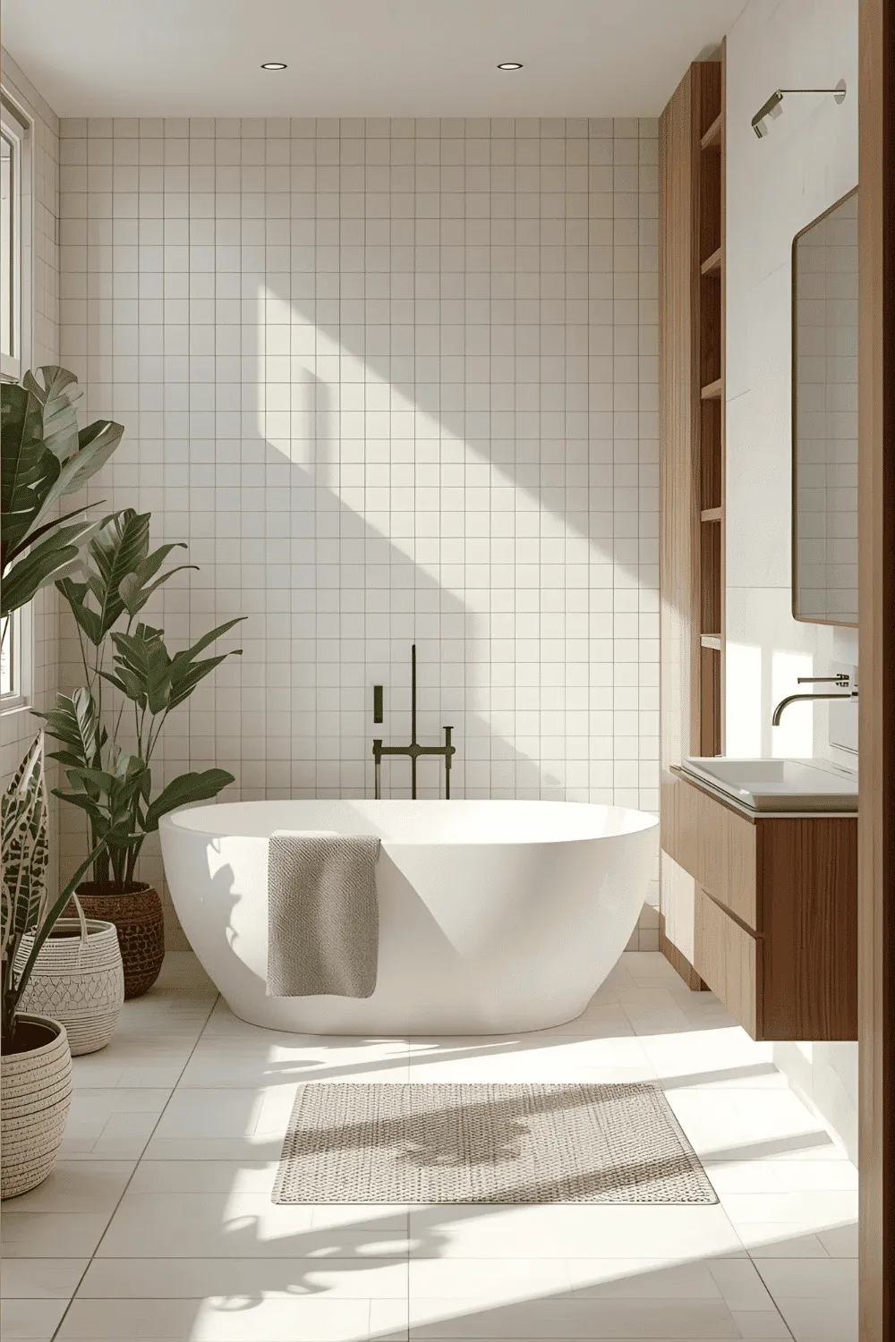 20 Modern Bathroom Ideas 19 Simple Glass Shelf Above the Sink