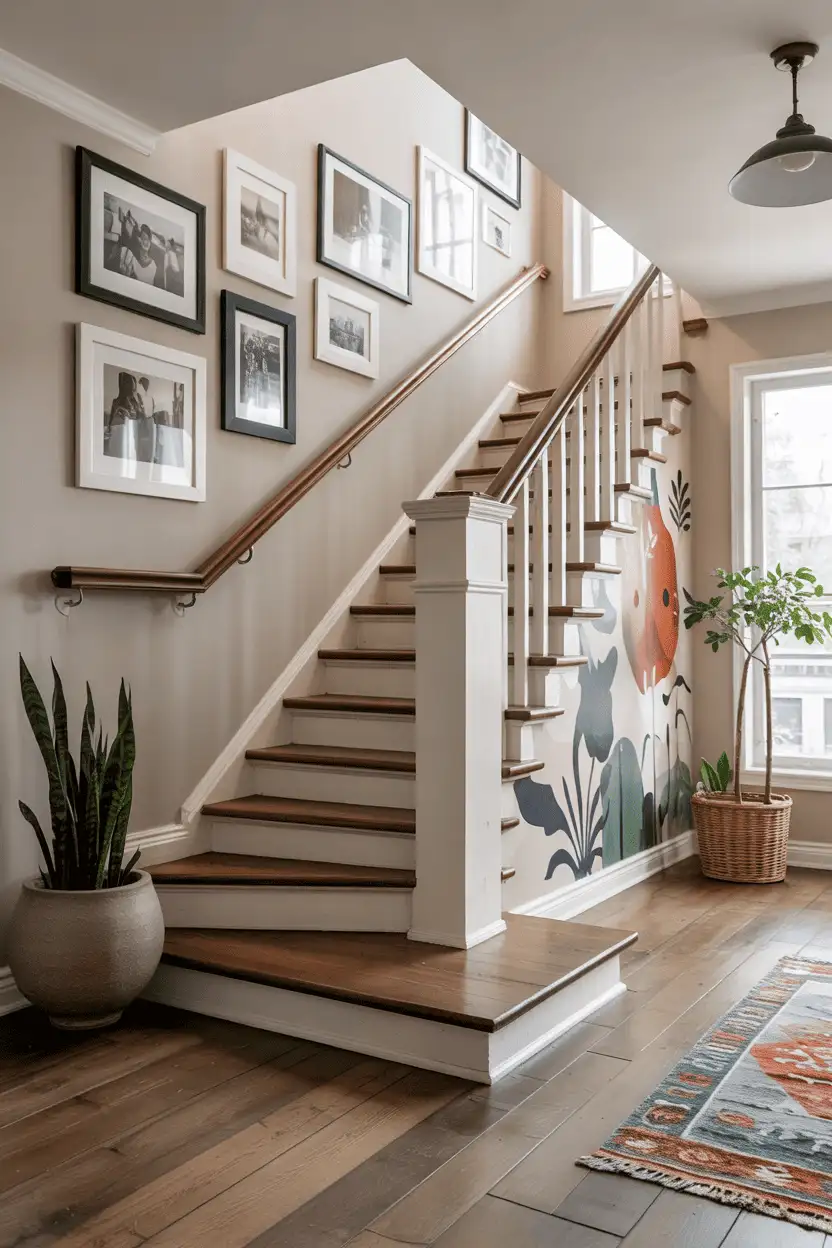 20 DIY Wall Art Ideas 14 Stairway Wall Decor Ideas