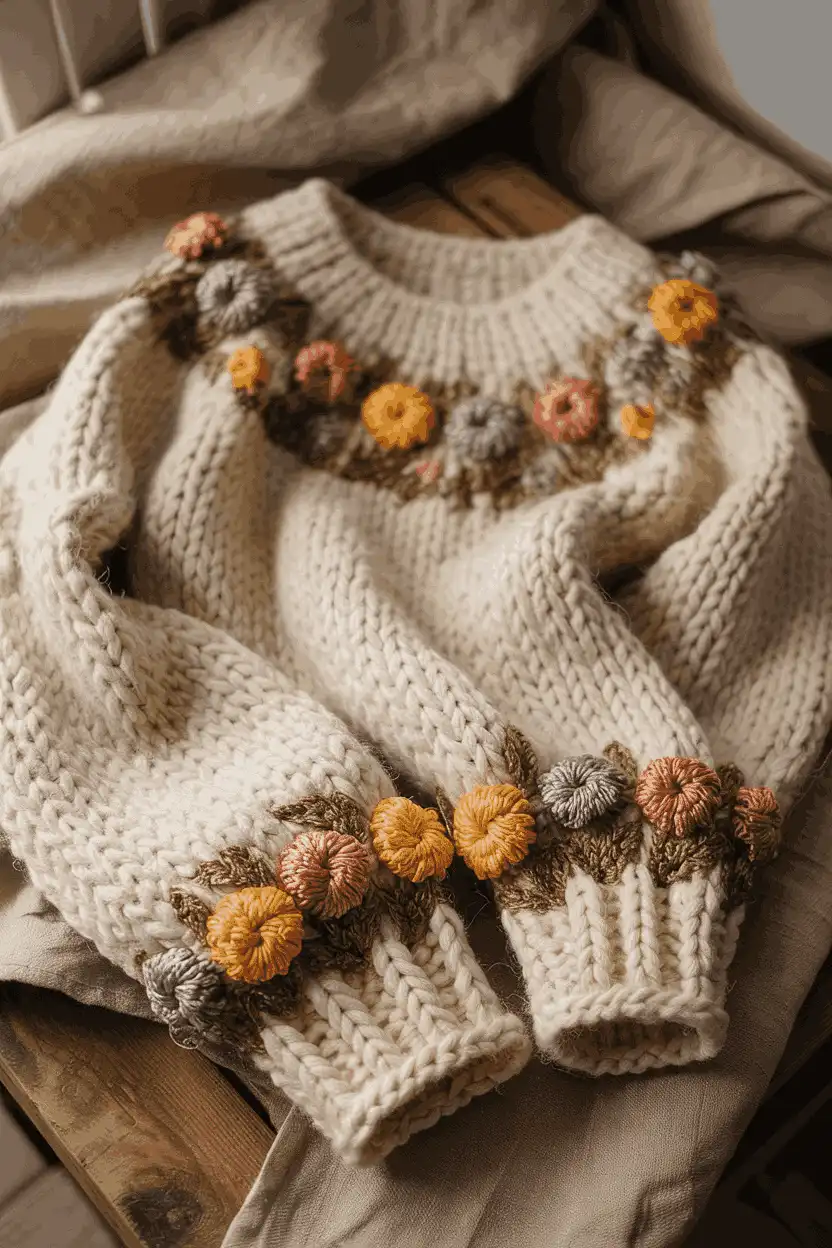 25 Easy Embroidery Designing Ideas 15 Sweater Embroidery Ideas