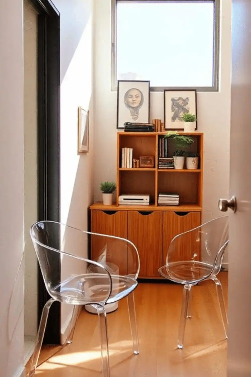 25 Cozy Apartment Decor Ideas 23 Use Transparent Furniture Pieces to Reduce Visual Clutter