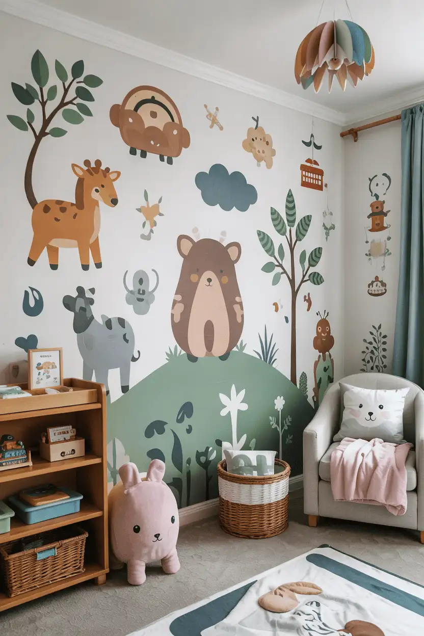 20 DIY Wall Art Ideas 7 Wall Art with Decals