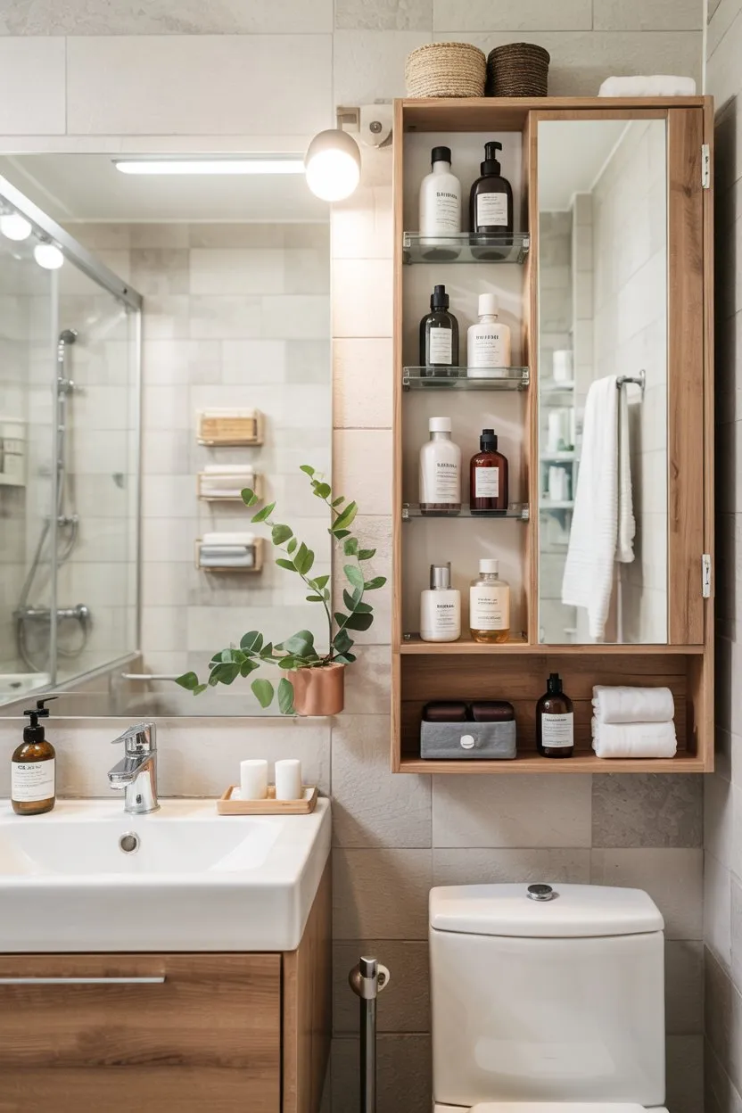 20 DIY Furniture Makeover Ideas 19 DIY Furniture Bathroom Cabinet Upgrade for Vertical Storage
