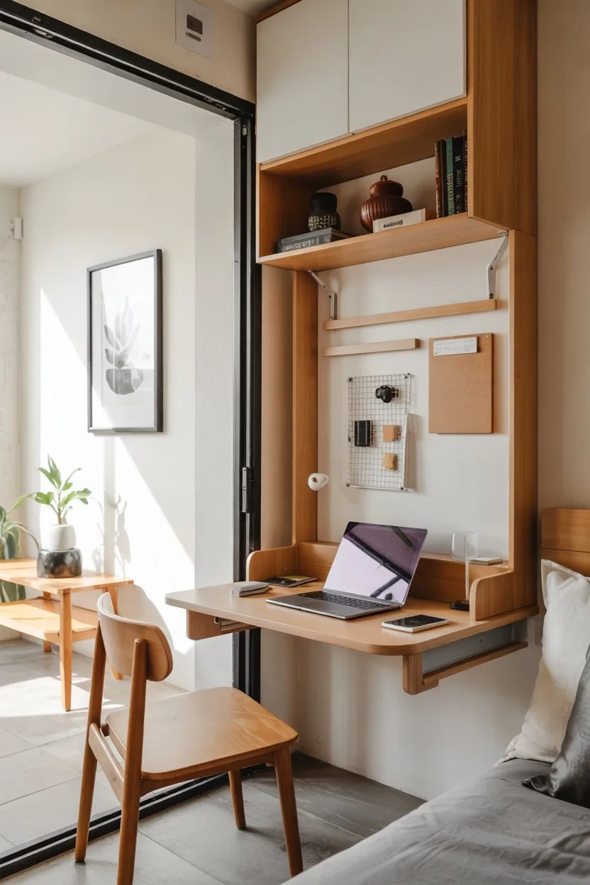 20 DIY Furniture Makeover Ideas 10 DIY Furniture Wall-Mounted Fold-Down Desk