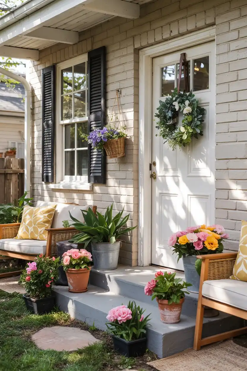 20 DIY Spring Decor Ideas 13 DIY Spring Decor DIY Spring Porch Decor for Curb Appeal