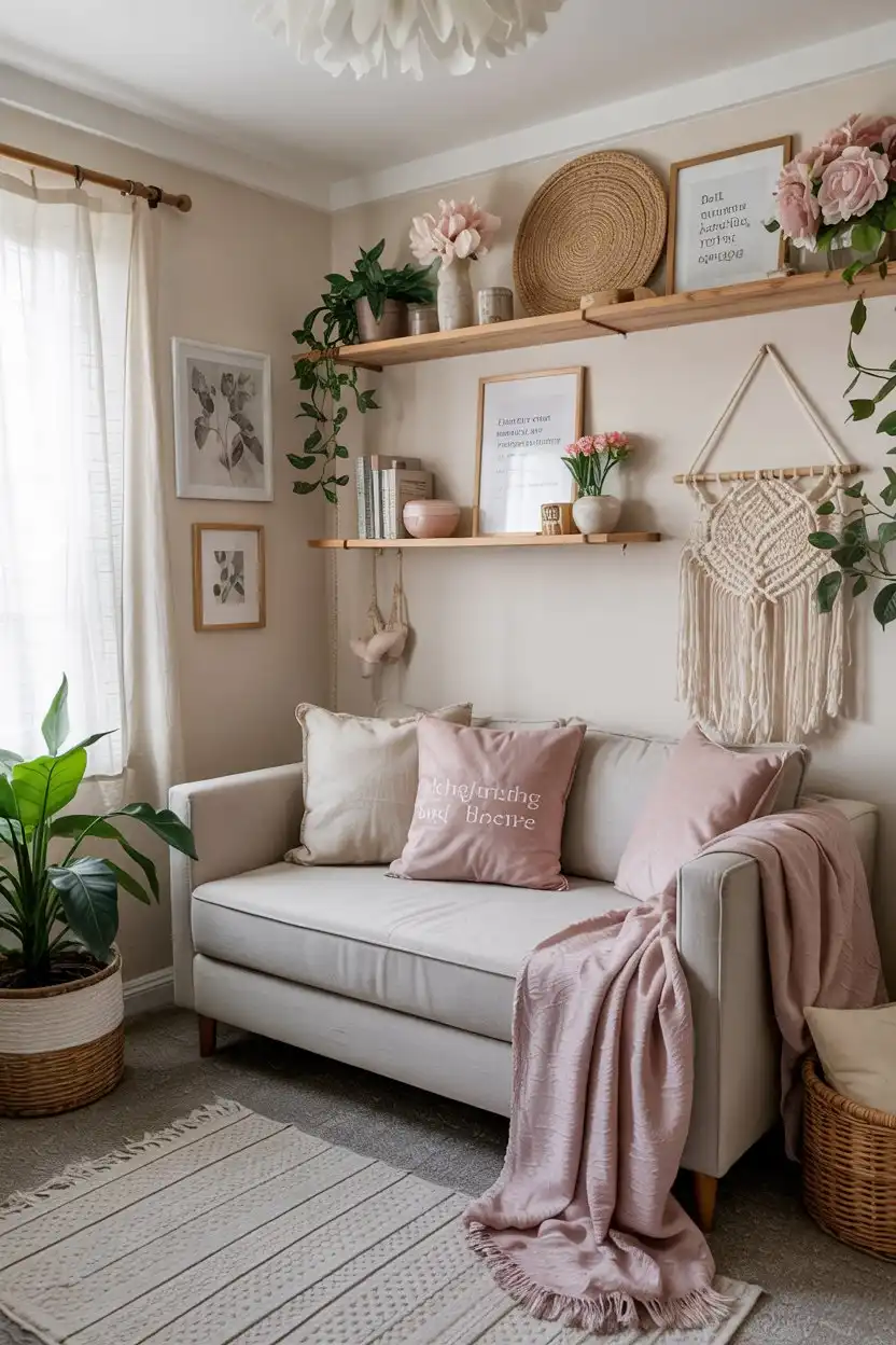 20 DIY Spring Decor Ideas 17 DIY Spring Decor DIY Spring Room Decor with Soft Textiles