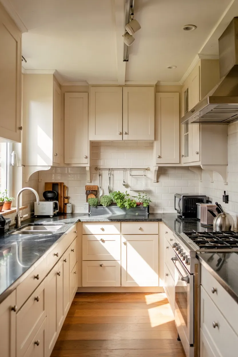 Mini Kitchen Design Idea Small U-Shaped Kitchen