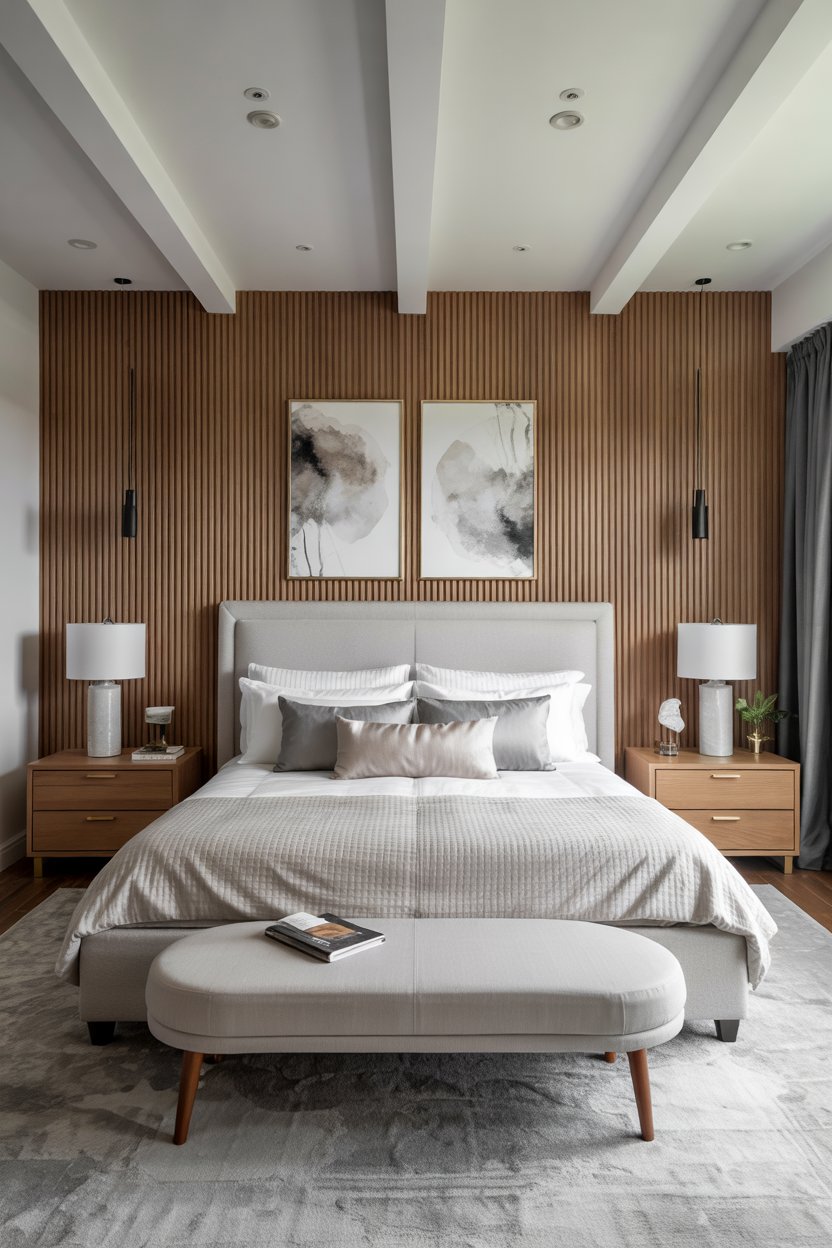 30 Modern Bedroom Designs Ideas 23 Modern Bedroom with Symmetrical Furniture Layout