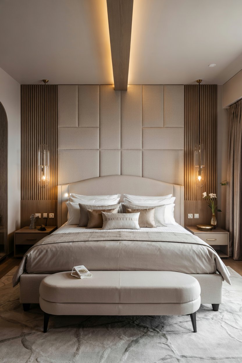 30 Modern Bedroom Designs Ideas 2 Modern King Size Bedroom with Upholstered Headboard