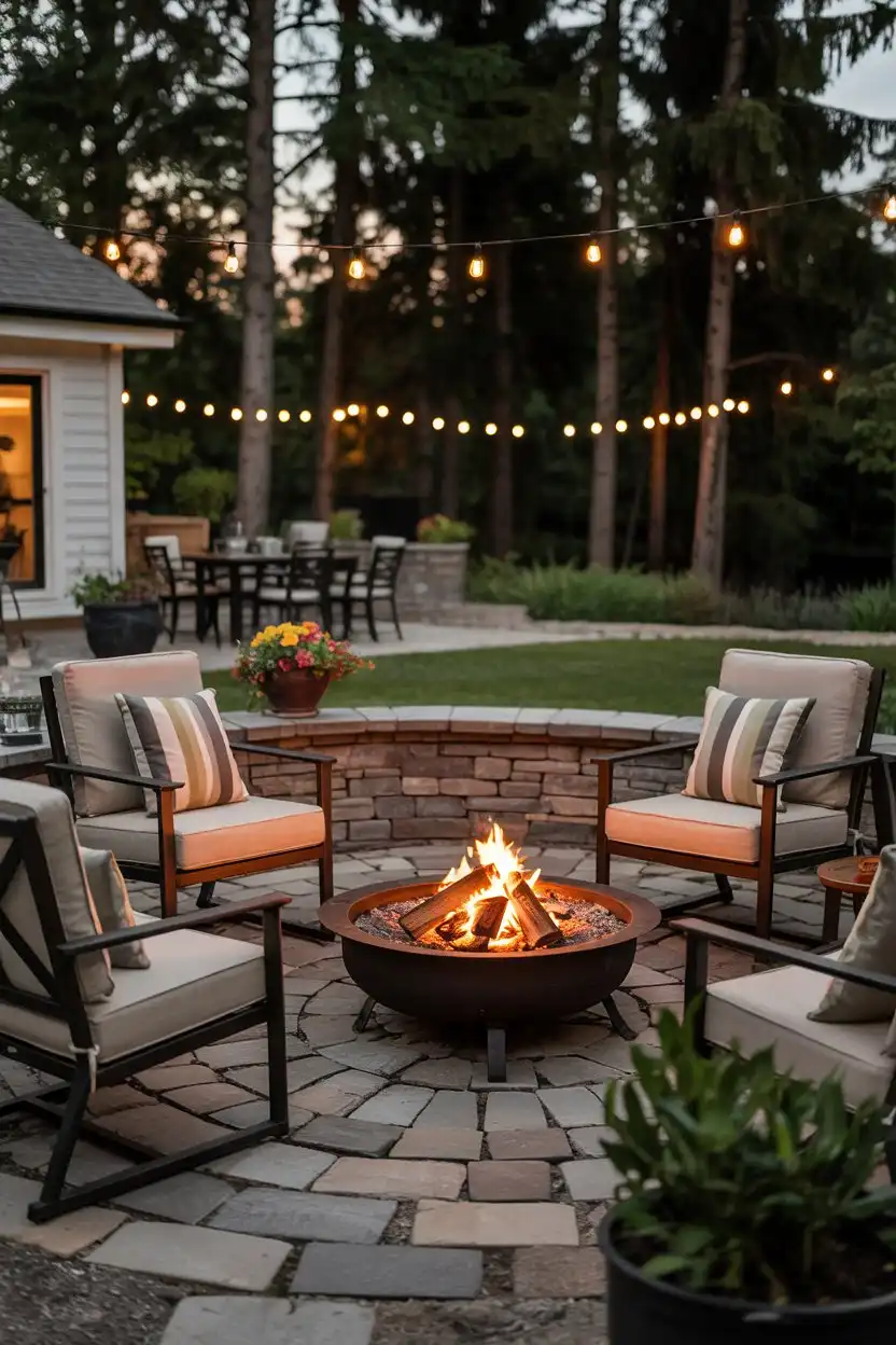 25 Budget Friendly Outdoor Patio Designs 6 Outdoor Patio Designs Cozy Fire Pit with Patio Sets