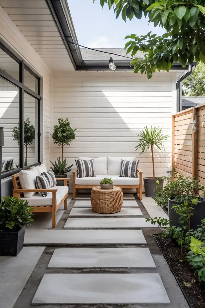 25 Budget Friendly Outdoor Patio Designs 3 Outdoor Patio Designs DIY Patio with Concrete Slabs