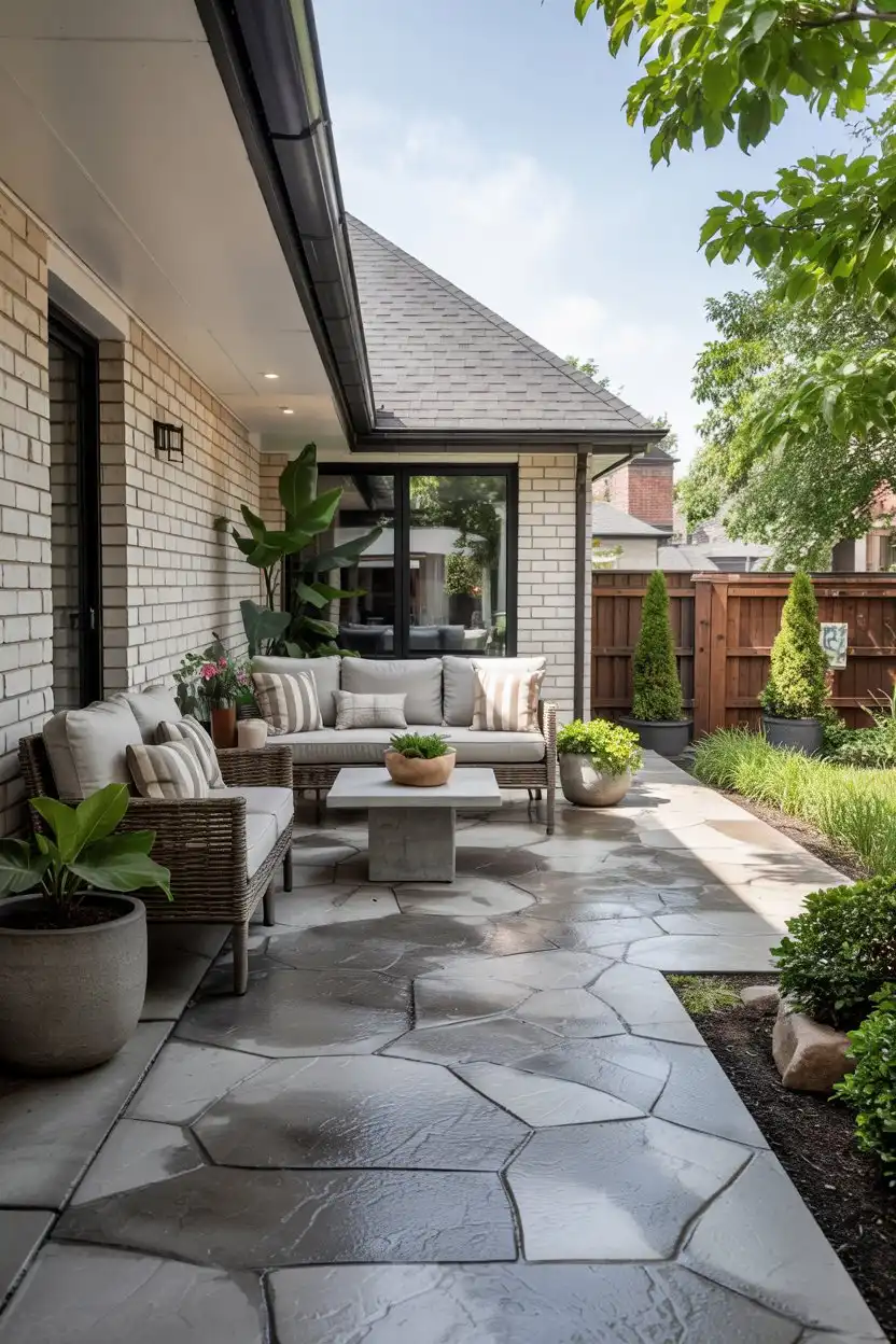 25 Budget Friendly Outdoor Patio Designs 2 Outdoor Patio Designs Stamped Concrete for Stylish Affordability