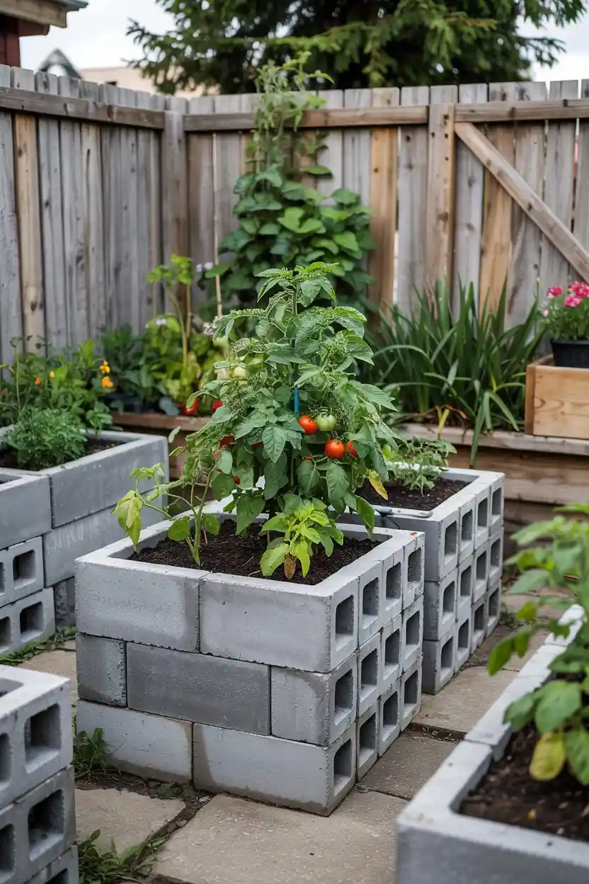 20 Raised Garden Bed Ideas 7 Concrete Block Raised Garden Beds for Durability