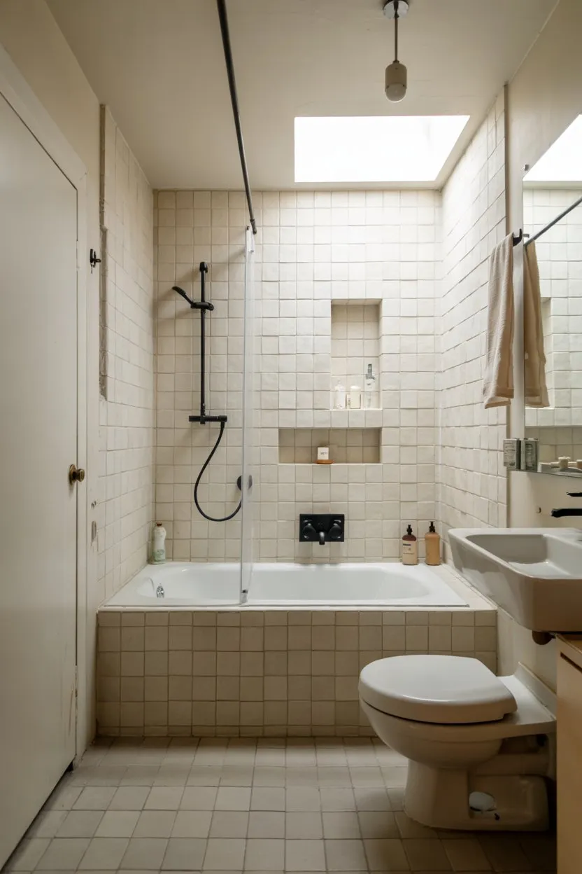 Small Bathroom Ideas Compact Bathtub for Combined Layouts