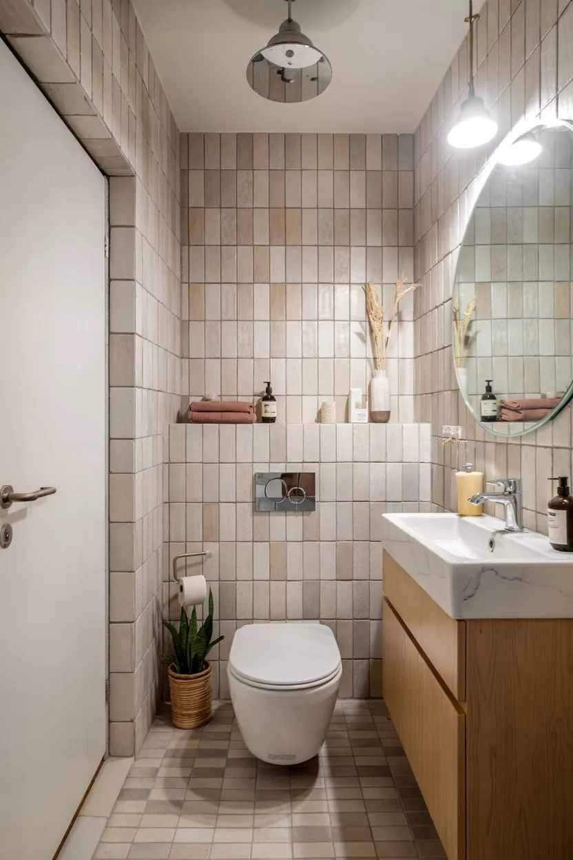 Small Bathroom Ideas Vertical Tile Patterns to Add Height