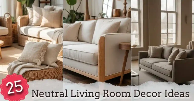 25 Neutral Living Room Decor Ideas for a Calm Space