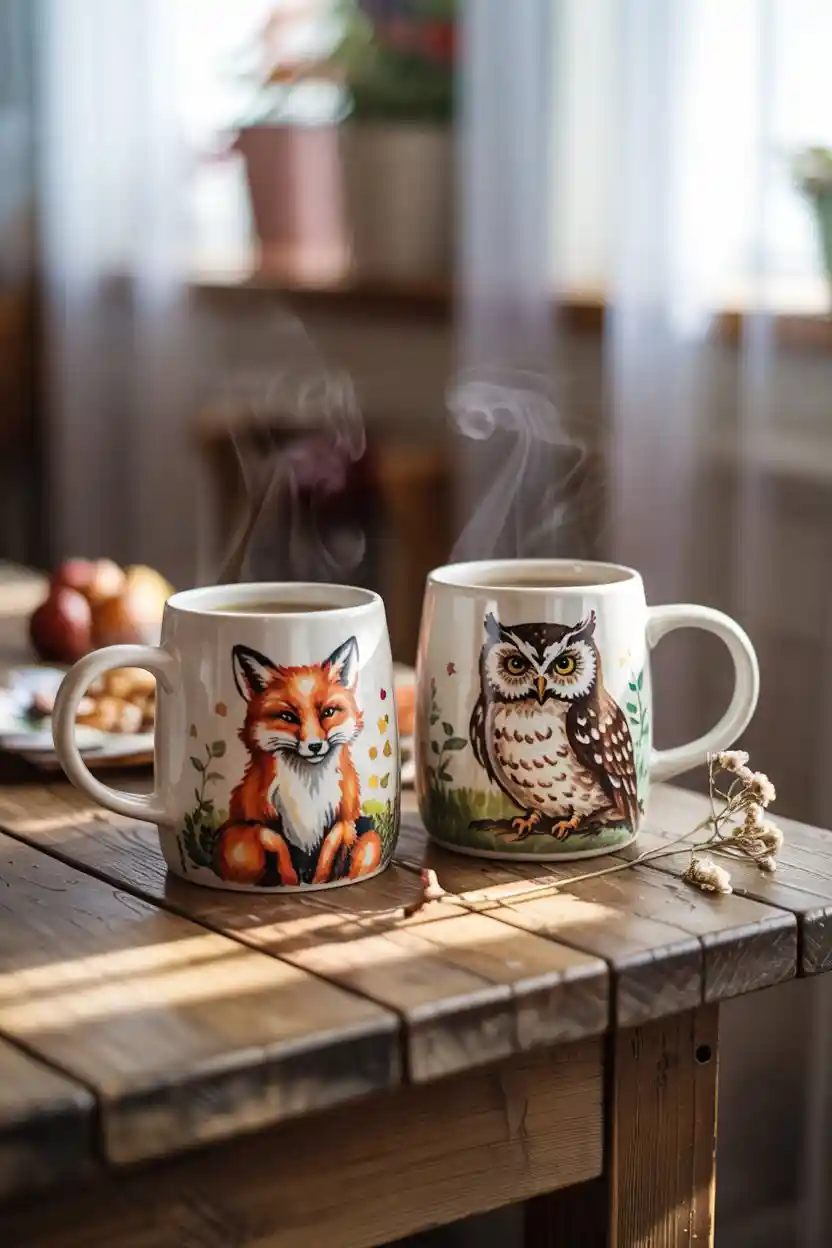 Customized Couple’s Portrait Mug Set