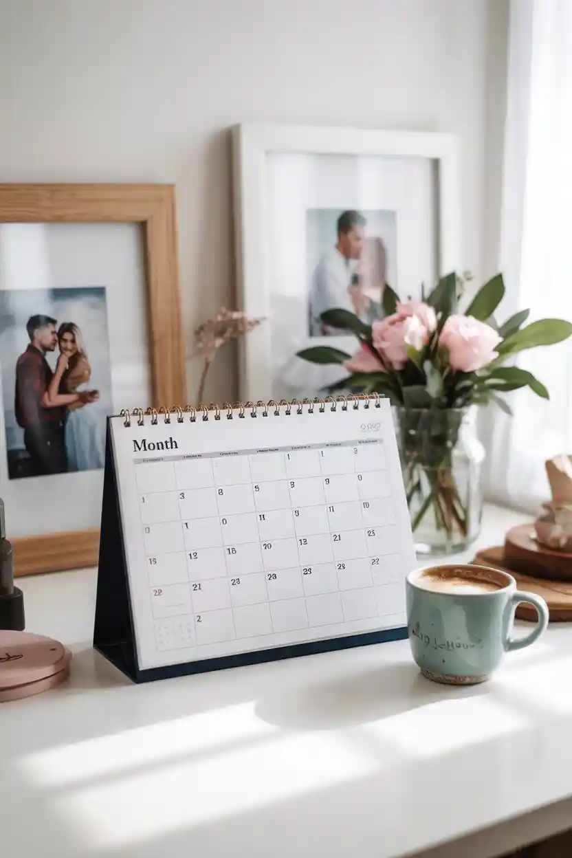 Anniversary Gift Idea Personalized Calendar with Photos