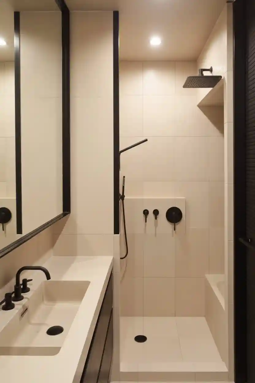 25 Minimalist Bathroom Decor Ideas 13 Black Accents for Defined Contrast