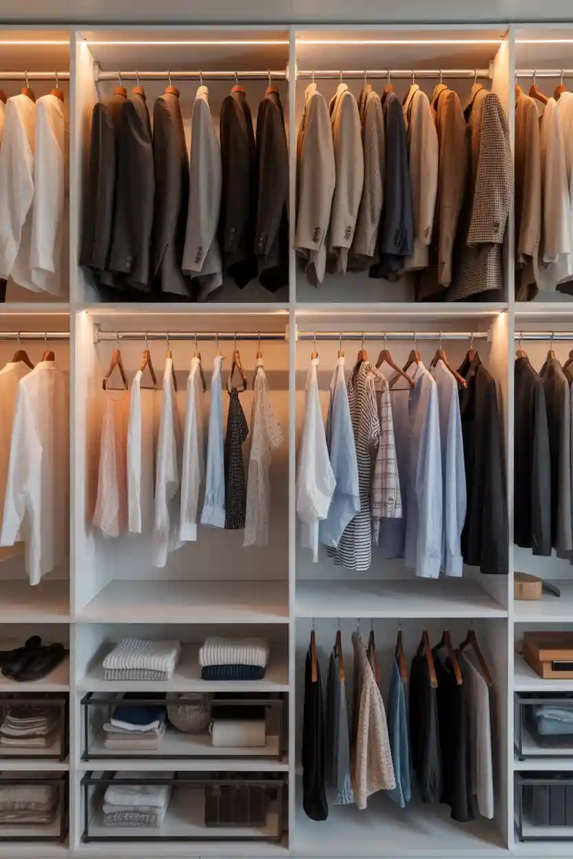 25 Budget Closet Organization Ideas 3 Separate Daily Wear from Occasional Clothing