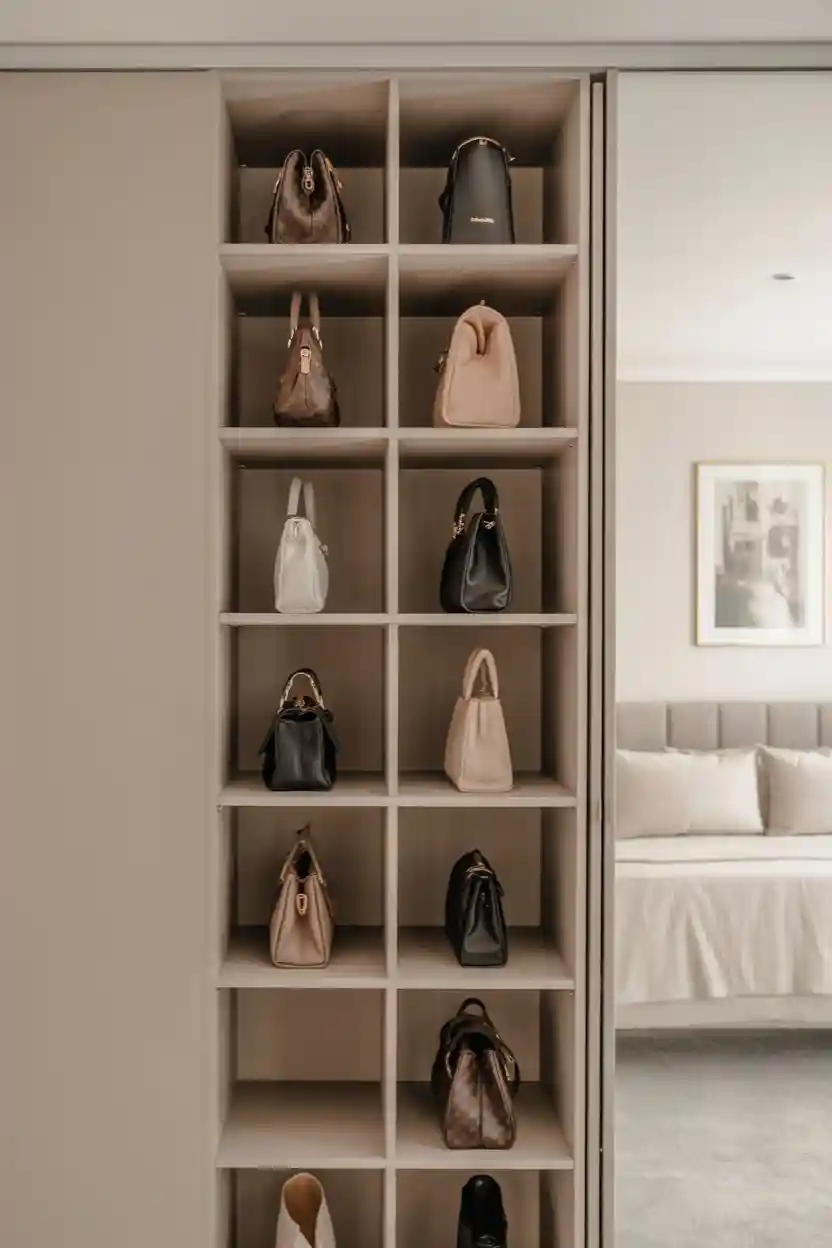 25 Budget Closet Organization Ideas 11 Store Handbags Upright to Maintain Shape