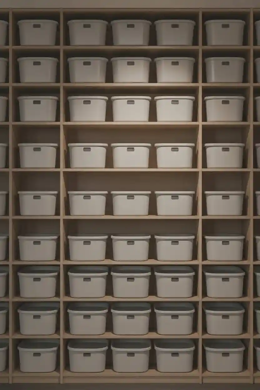 25 Budget Closet Organization Ideas 16 Use Matching Storage Containers for Visual Calm