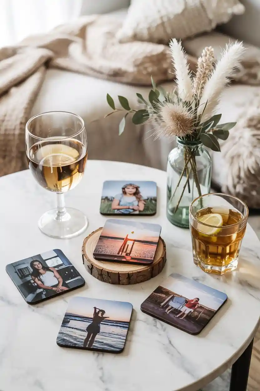 20 Custom Photo Gift Ideas 12 Photo Coasters