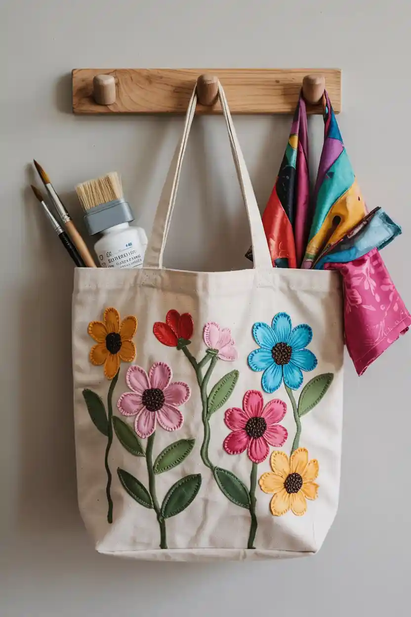 25 DIY Craft Projects 22 Tote Bag Decoration