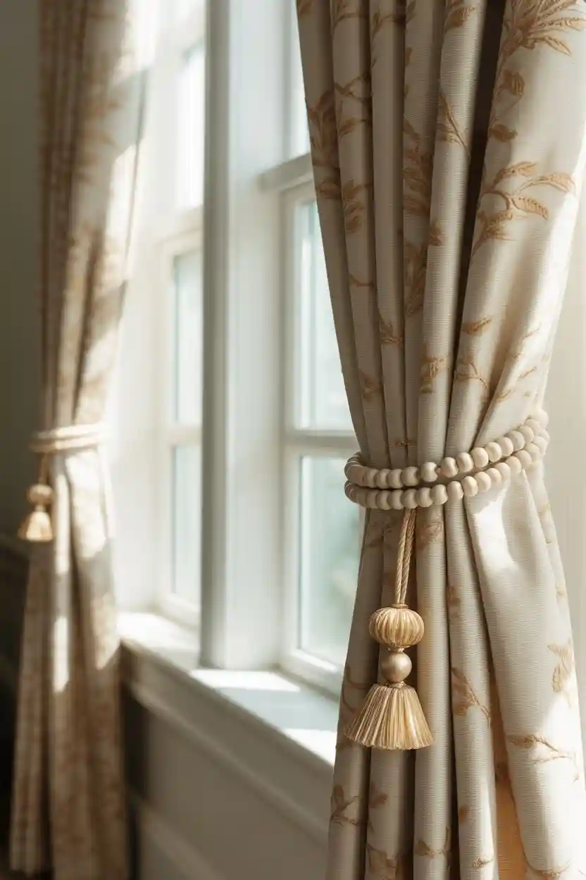 DIY Curtain Tiebacks with Beads