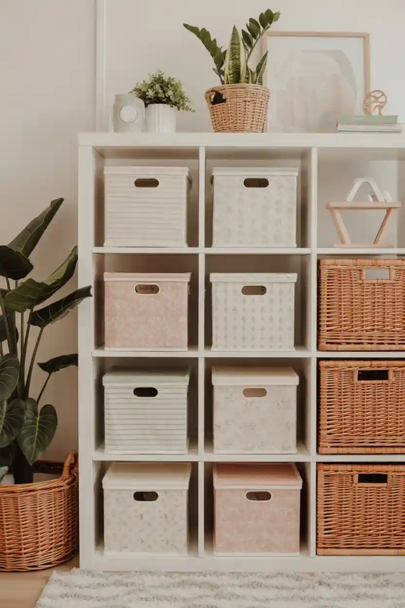 Fabric-Covered Storage Boxes
