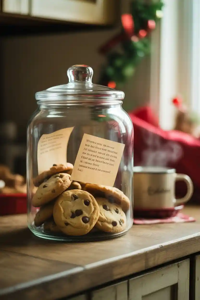 25 Easy Handmade Gifts Ideas 23 Handmade Holiday Cookie Jar with Notes