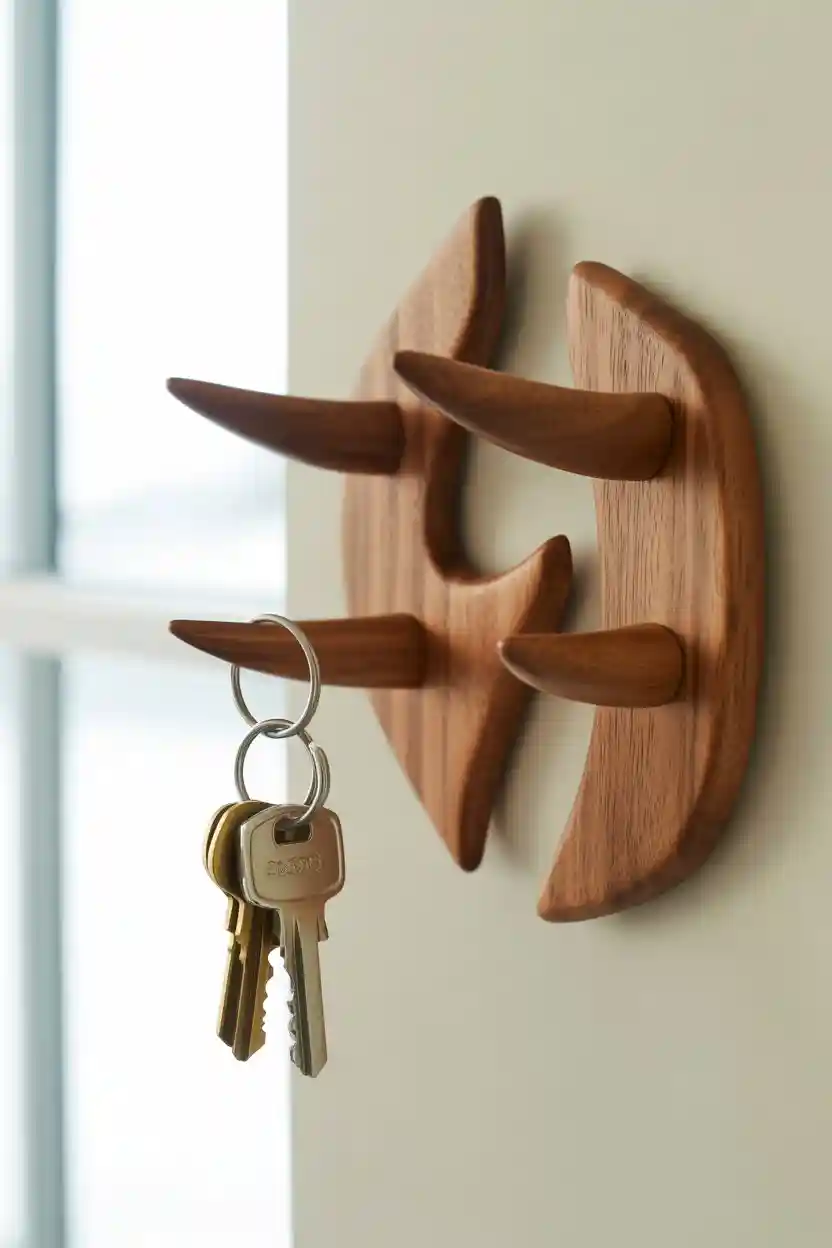 25 Easy Handmade Gifts Ideas 17 Handmade Key Holder with Meaningful Shapes