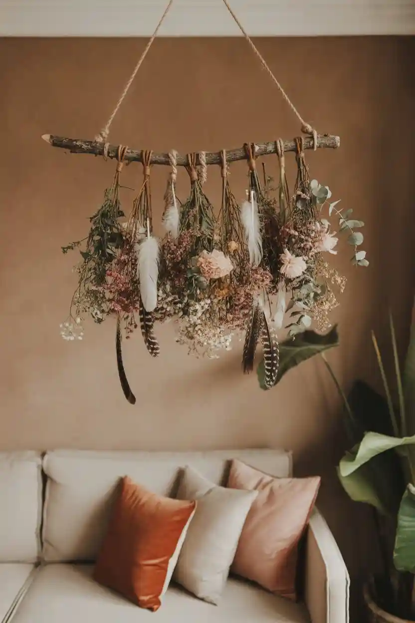 Handmade Wall Hanging with Natural Elements
