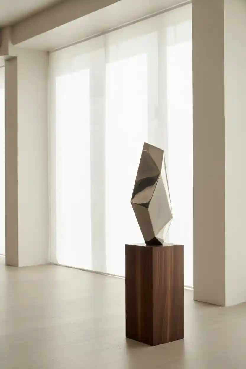 25 Minimalist Indoor Decorating Ideas 8 Use Sculptural Statues as Statement Decor