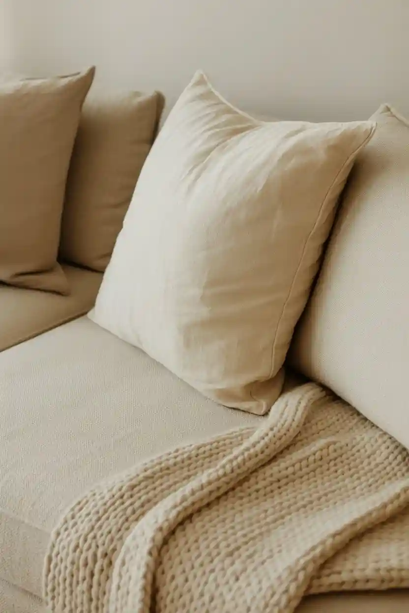 25 Minimalist Indoor Decorating Ideas 22 Use Soft, Natural Fabrics for Comfort