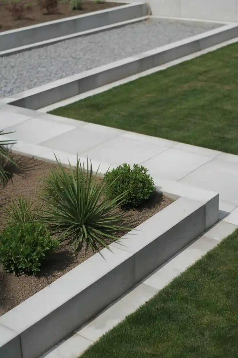 25 Low-Maintenance Minimalist Landscaping Ideas 4 Low-Maintenance Minimalist Landscaping Idea Concrete Edging for Clean Lines