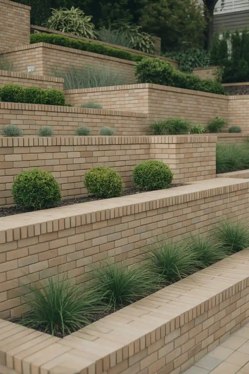 25 Low-Maintenance Minimalist Landscaping Ideas 9 Retaining Walls with Landscaping Bricks