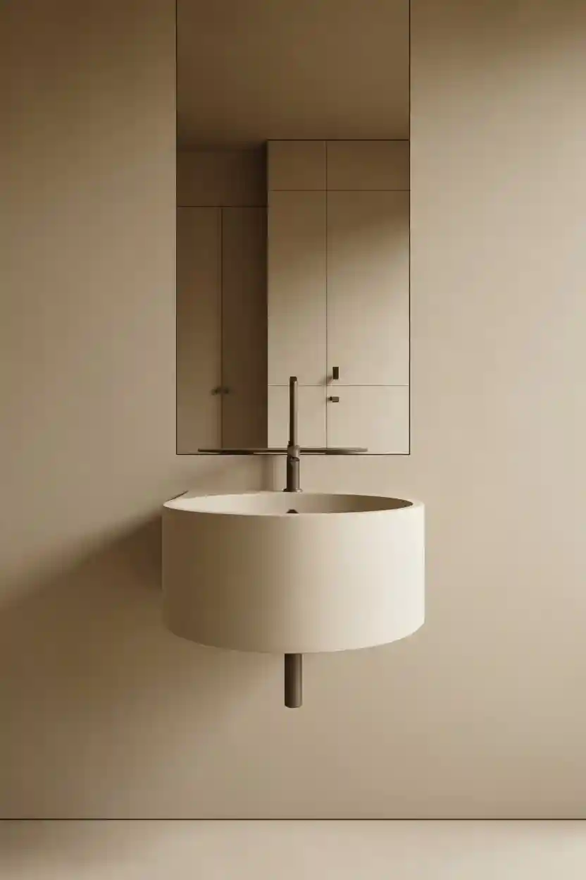 25 Minimalist Bathroom Decor Ideas 17 Minimalist Basin with Clean Geometry