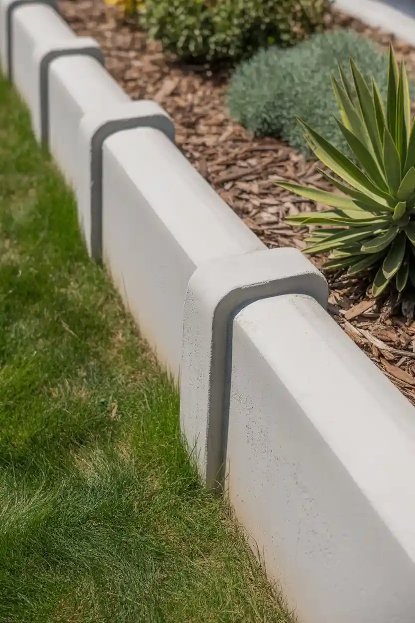 25 Low-Maintenance Minimalist Landscaping Ideas 13 Concrete Garden Edging for Longevity