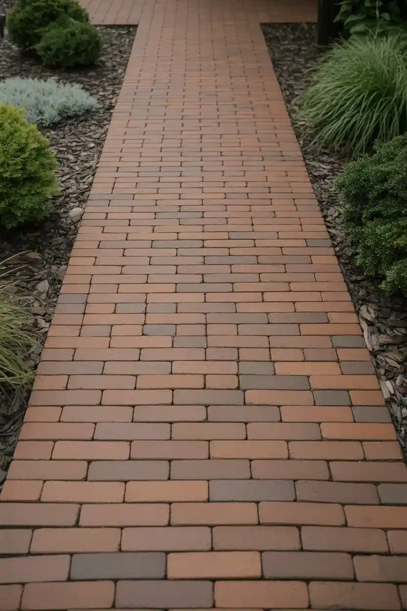 25 Low-Maintenance Minimalist Landscaping Ideas 15 Install Brick Paver Walkways