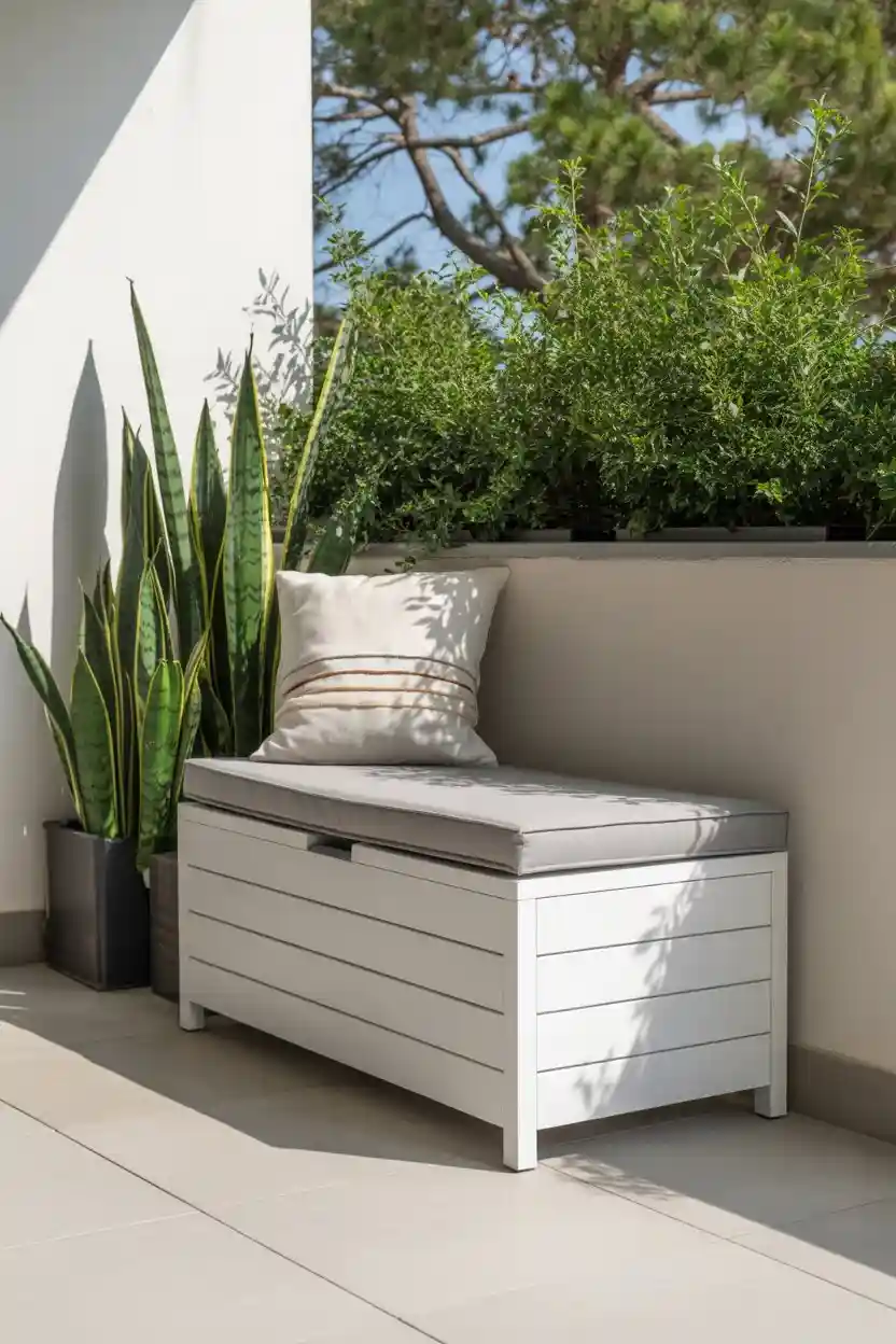 25 Modern Balcony Makeover Ideas 24 Modern Balcony Makeover Idea Weatherproof Storage Solutions