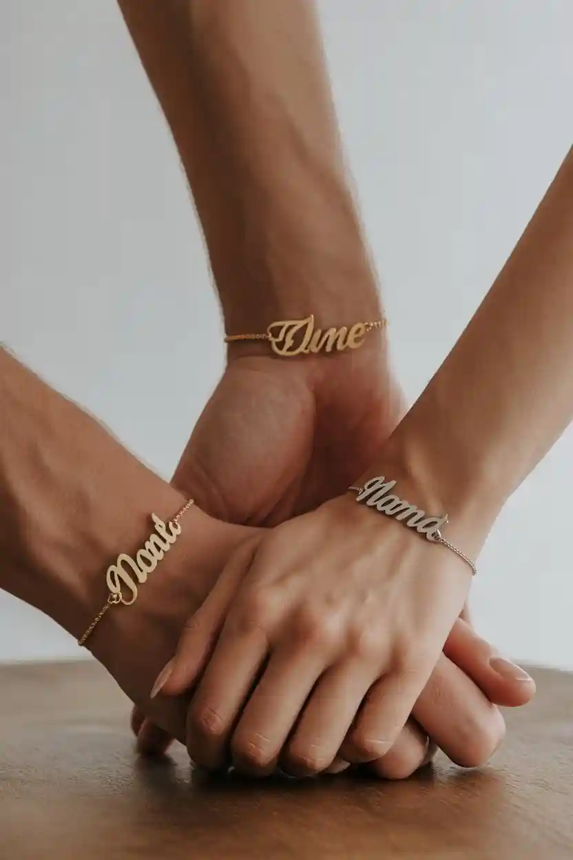 Personalized Name Necklace Set for Two