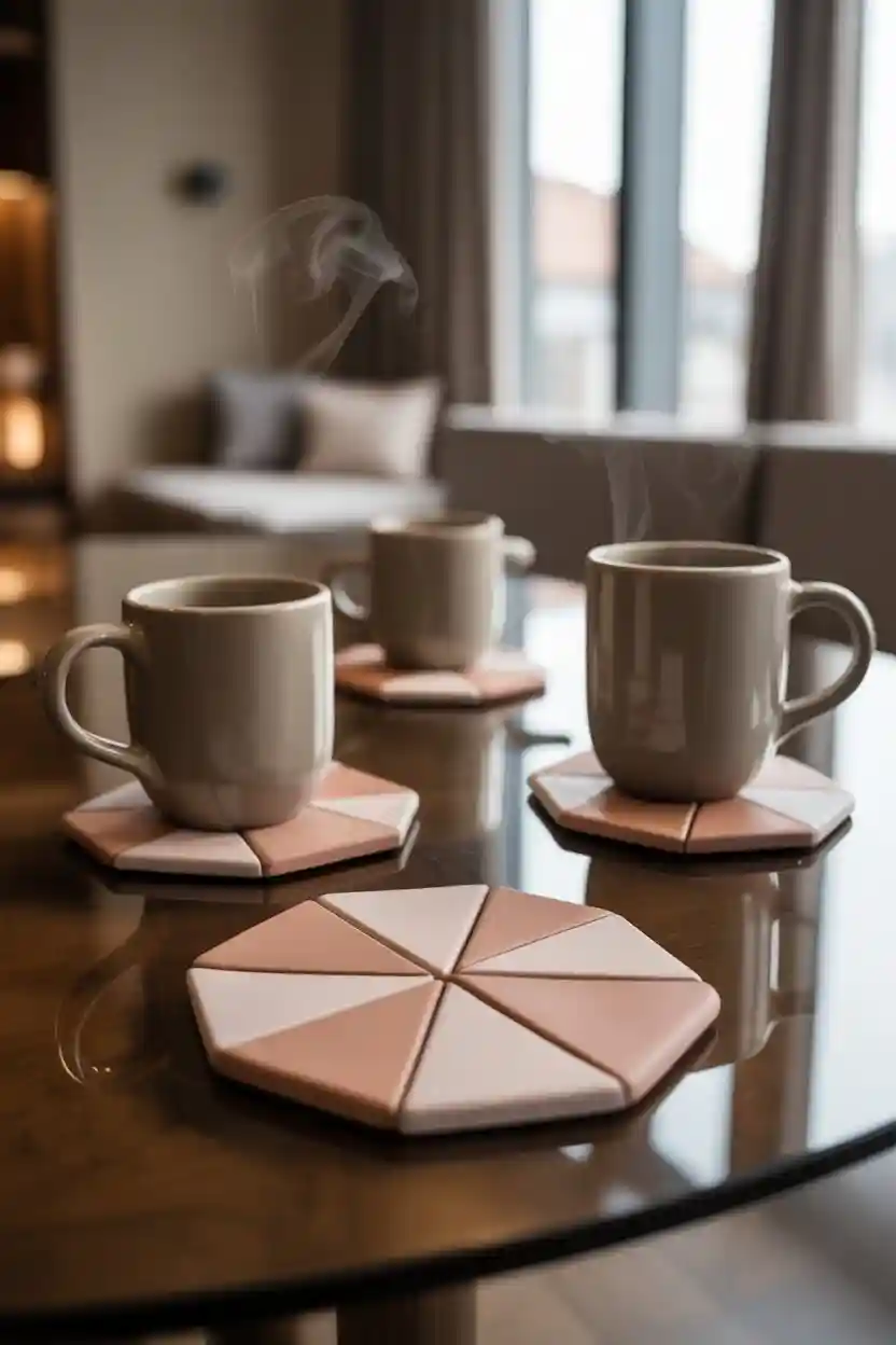 30 Polymer Clay Ideas for Jewelry, Decor, and Gifts 18 Polymer Clay Coasters with Geometric Patterns